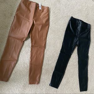 NEW faux leather skinny pants x2 BUNDLE DEAL